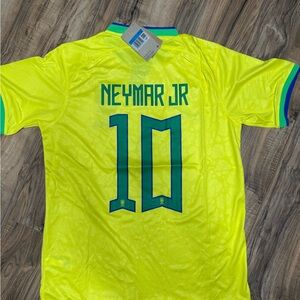 Nike Bright Yellow Neymar Jr. Soccer Jersey